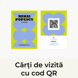 carti de vizita ieftine design carte de vizită cu cod QR