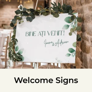 welcome sign personalizat pentru nuntă
